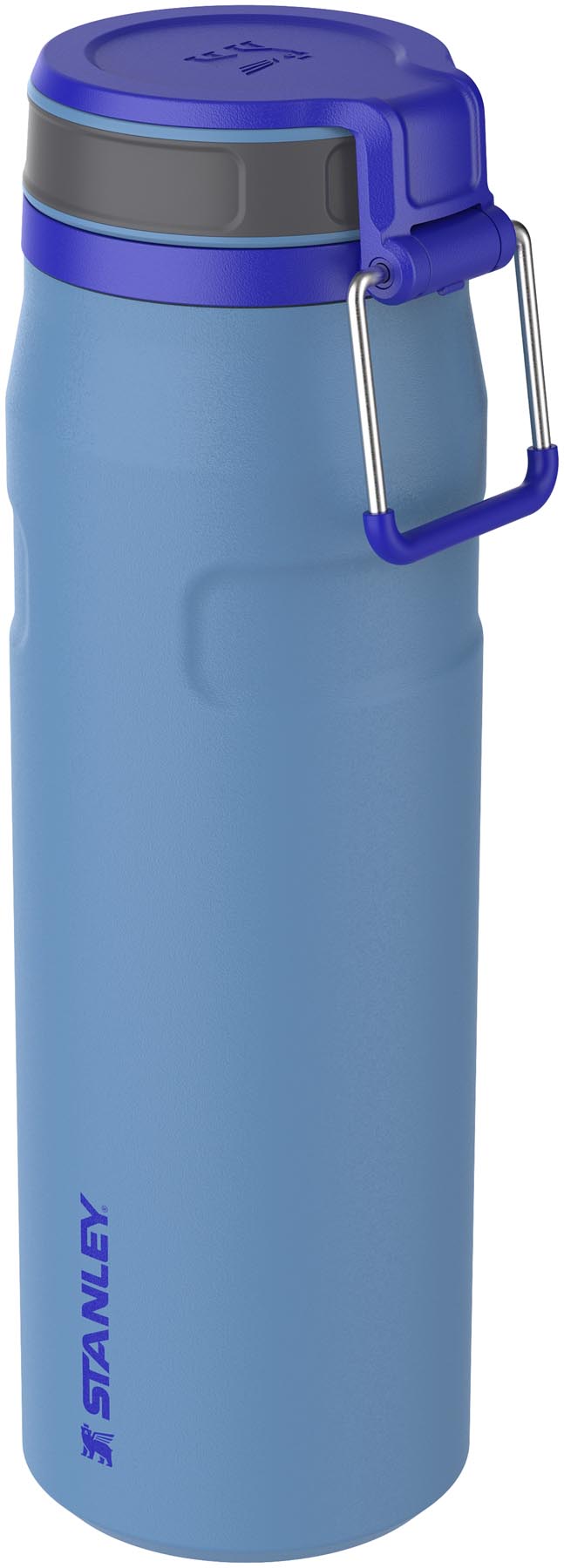 Moderne Stanley IceFlow Twist Flasche in Himmelblau, 0,7 l, perfekt für erfrischende Getränke bei Outdoor-Aktivitäten.