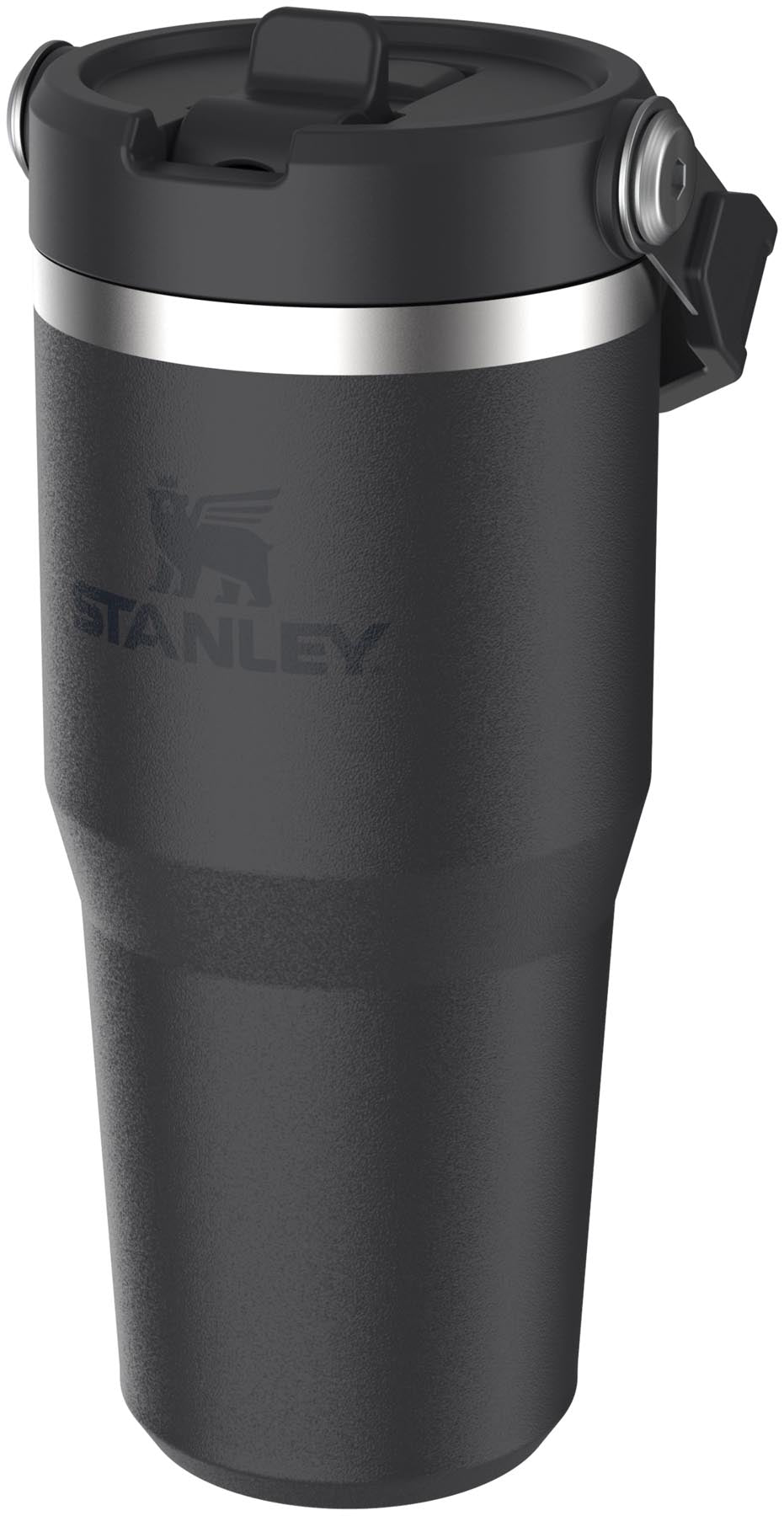 Eleganter Stanley IceFlow Flip Straw Becher in Schwarz, 0.41l, für erfrischende Getränke. Praktisch und robust für unterwegs.