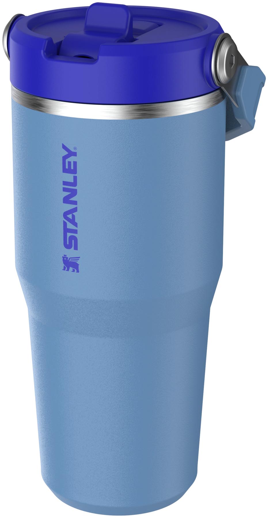 Praktischer Stanley IceFlow Flip Straw Becher in Himmelblau, 0.41l, perfekt für erfrischende Getränke unterwegs. Modernes Design trifft Funktionalität.