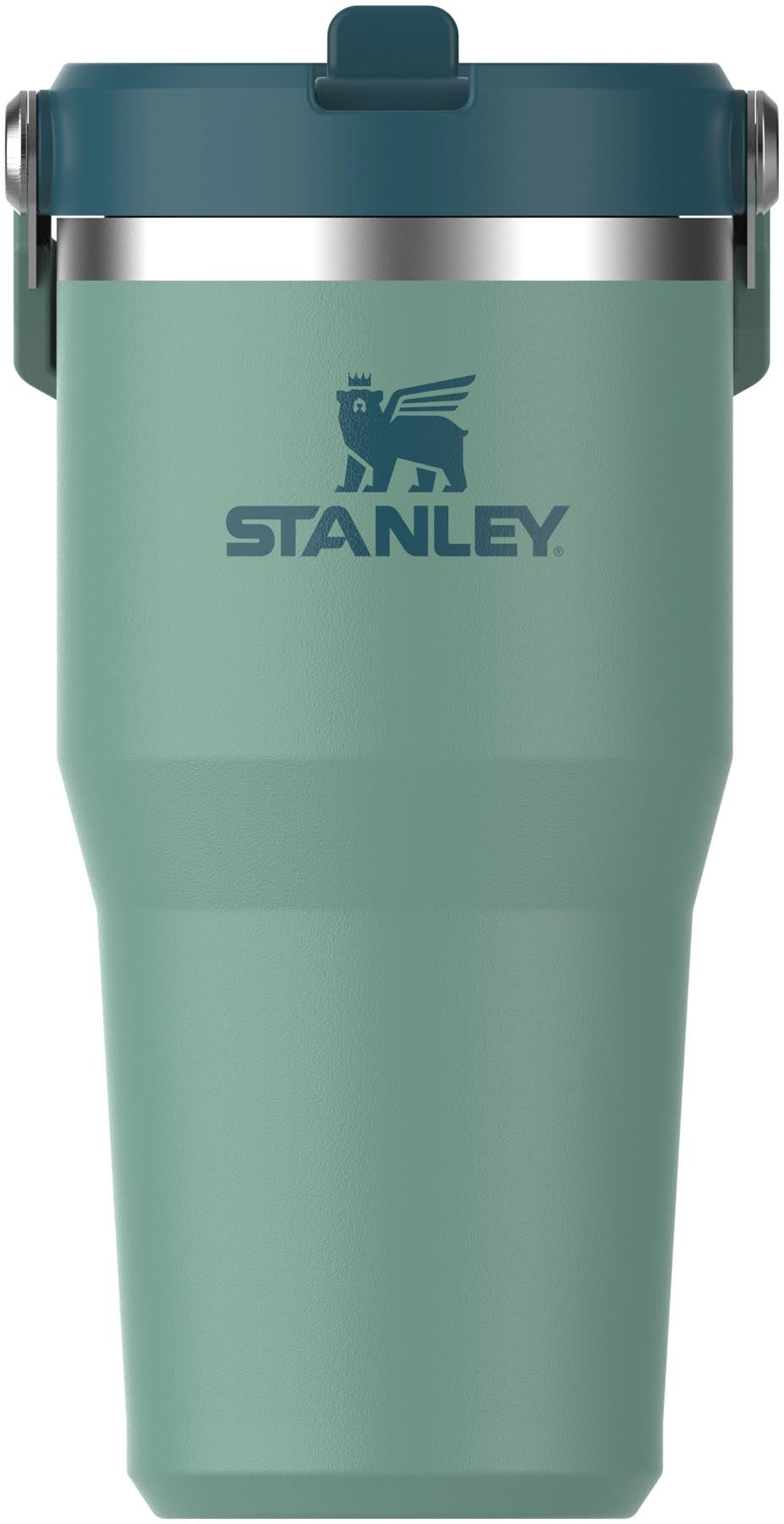IceFlow Flip Straw Becher 0.41l spring green in Grün präsentiert im Onlineshop von KAQTU Design AG. Aufbewahrungsbehälter ist von Stanley