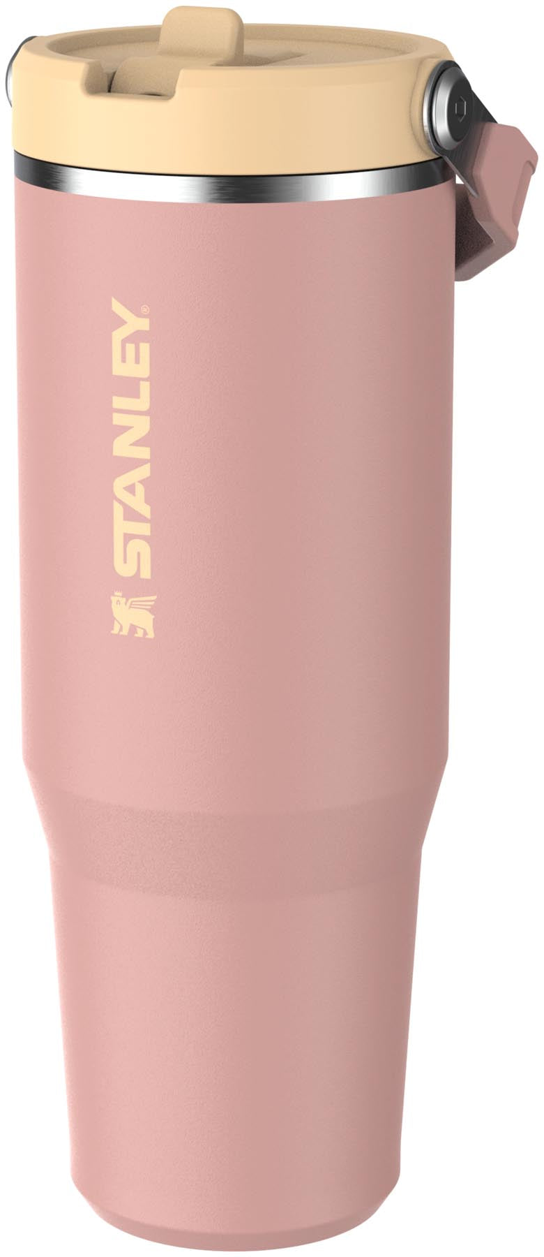 Eleganter Stanley IceFlow Flip Straw Becher in sanftem Peach Rose, 0.89l, optimal für erfrischende Getränke und unterwegs. Ein Must-Have für jeden Tag!
