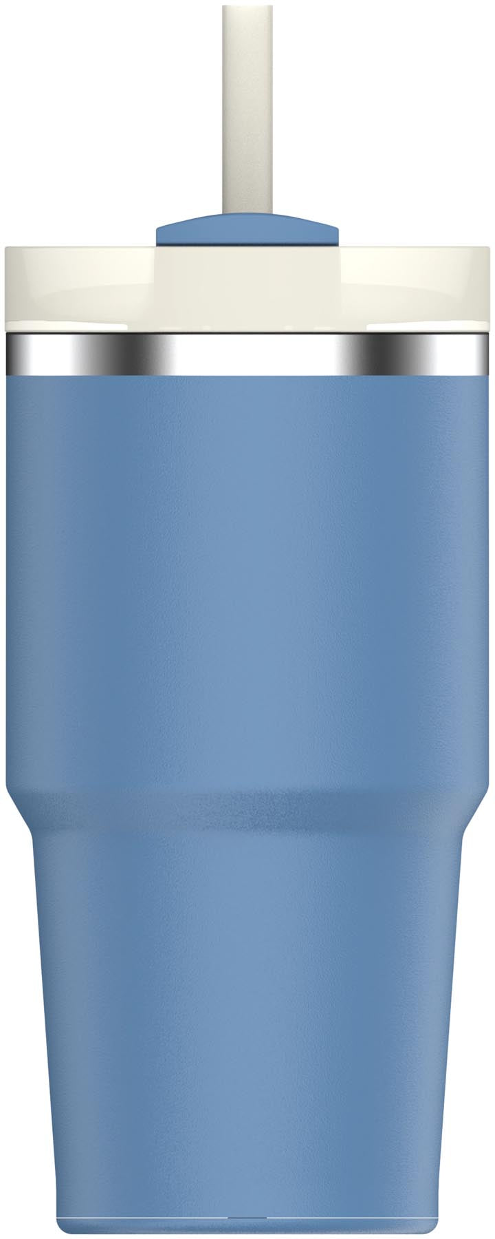 Stylische Stanley Thermosflasche Quencher FlowState 0.6l in Himmelblau, ideal für kalte Getränke und unterwegs. Perfekt für aktive Lebensstile.