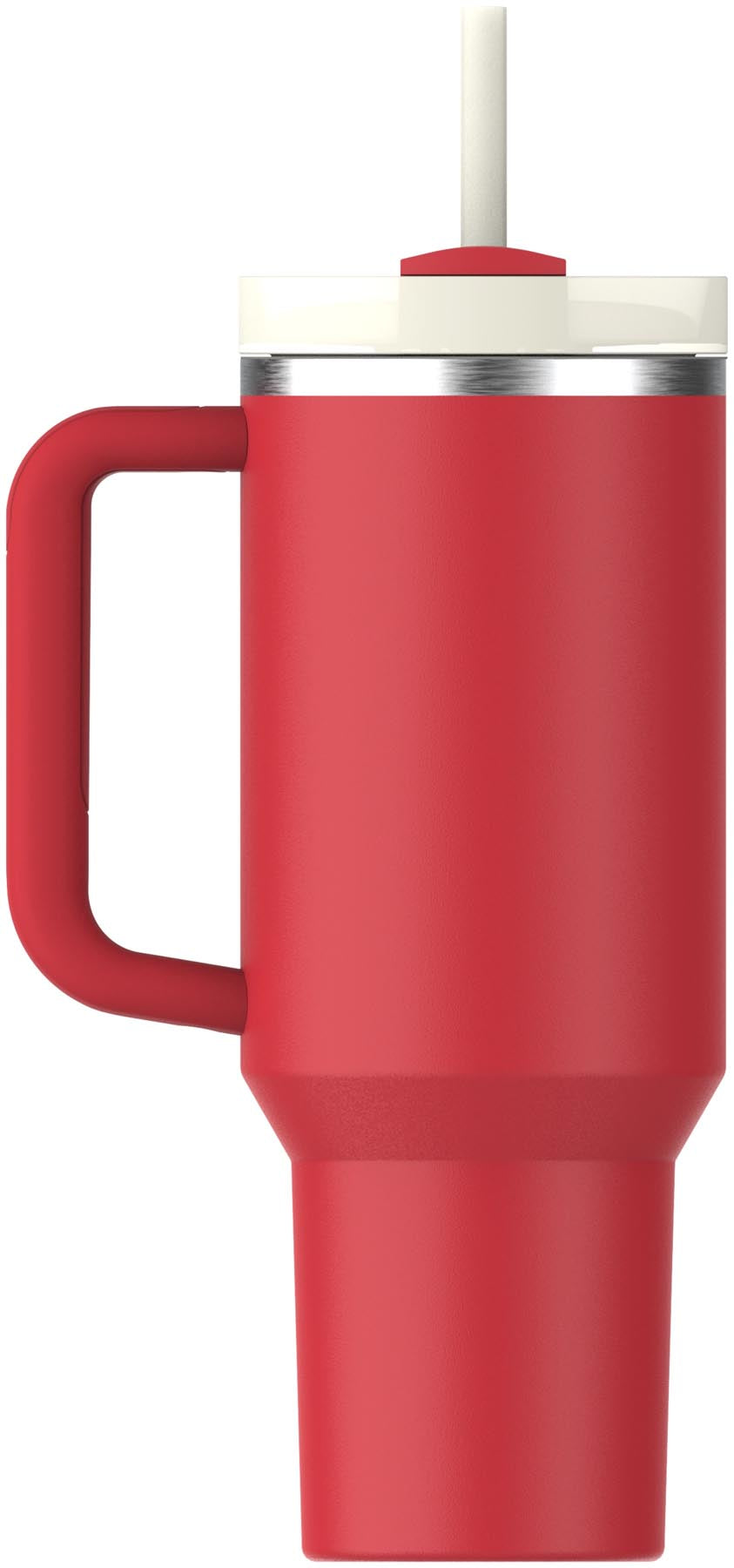 Stylische Thermosflasche Quencher FlowState 1.18l in Chili Red von Stanley, ideal für heiße und kalte Getränke unterwegs.