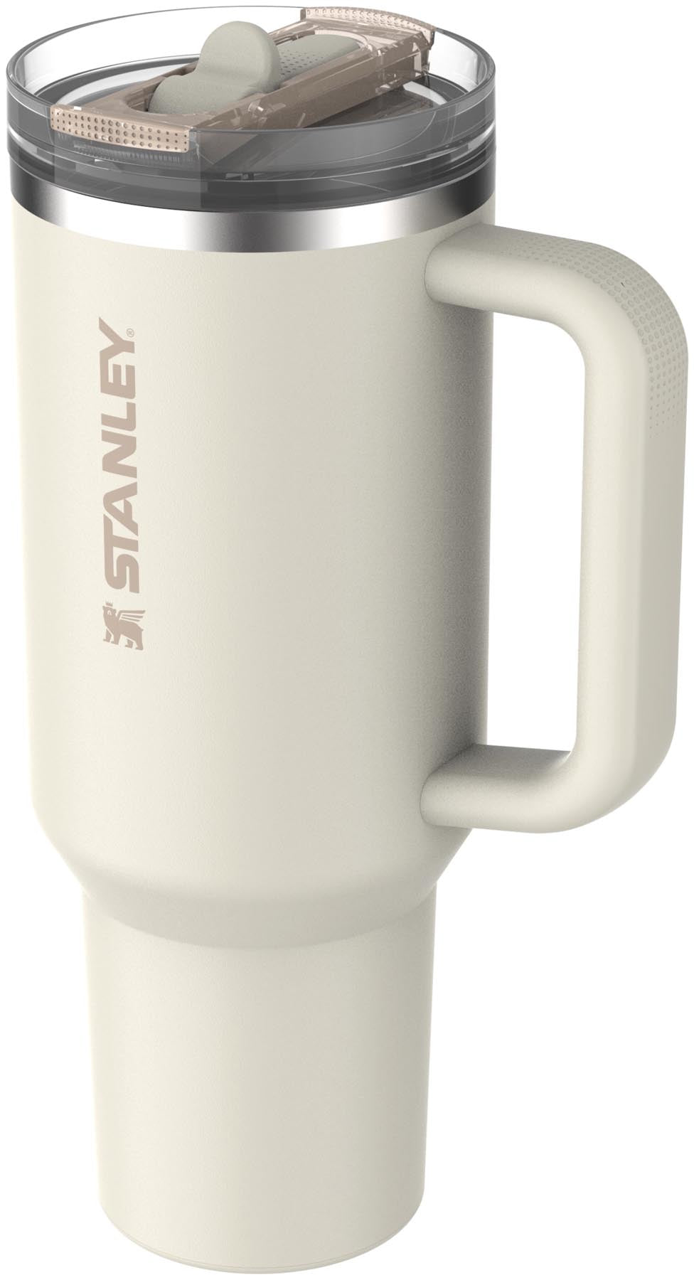 Elegante Stanley Quencher ProTour Flip Straw Thermosflasche in Creme, 1.18l, ideal für Outdoor-Aktivitäten und erfrischende Getränke.