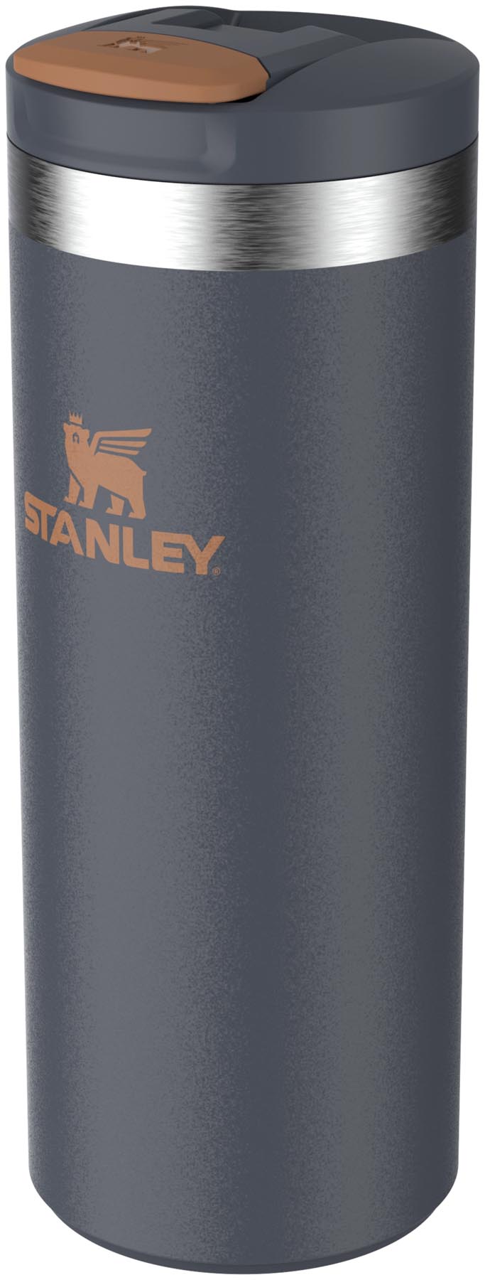 Eleganter Stanley Transit Fliptop Becher in Twilight-Blau, 0.35l, ideal für unterwegs, hält Getränke heiß oder kalt.