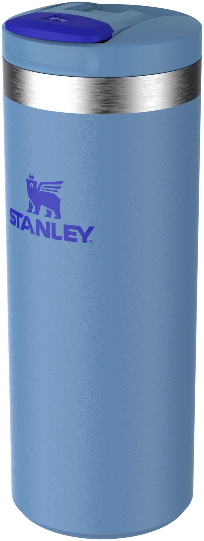 Eleganter Stanley Transit Fliptop Becher in sanftem Himmelblau, 0.35l, ideal für alle Getränke, perfekt für unterwegs und im Alltag.