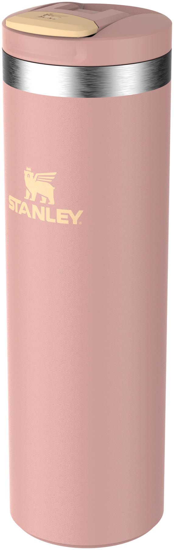 Eleganter Stanley Transit Fliptop Becher in sanftem Peach Rose, 0.47l, ideal für alle Getränke und perfekt für den Alltag.