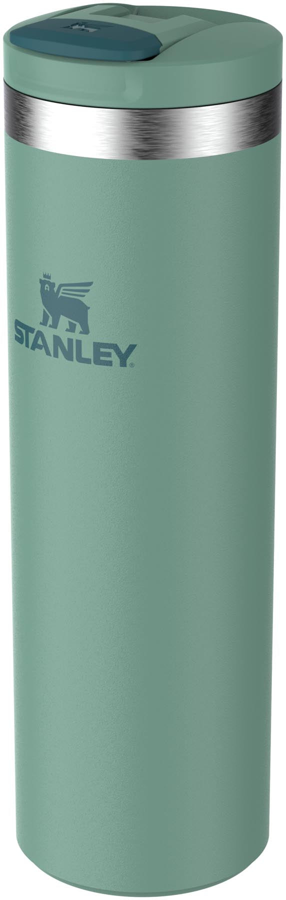 Moderne Thermosflasche Transit Fliptop in lebhaftem Frühlingsgrün, perfekt für aktive Tage. Hält Getränke lange warm oder kühl.