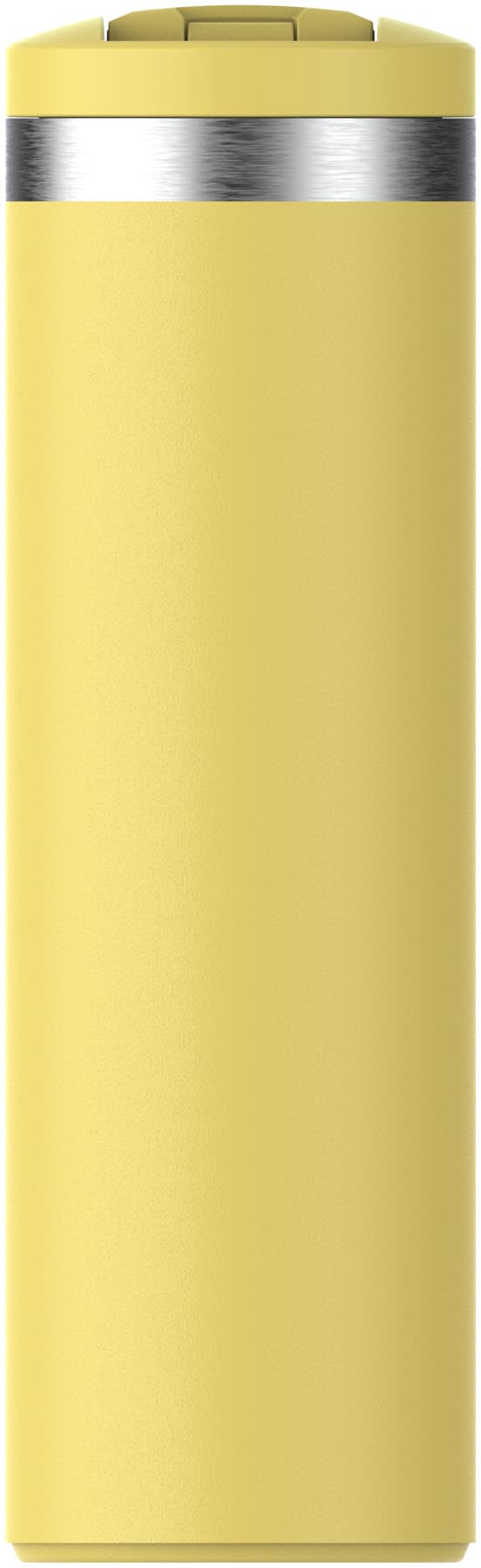 Stylischer Transit Fliptop Becher in leuchtendem Daffodil-Gelb von Stanley, ideal für unterwegs und perfekt für heiße und kalte Getränke.