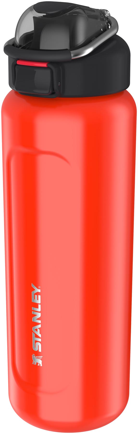 Hochwertige Stanley Wellspring Flasche in auffälligem Blaze Orange, 0.7l, ideal für Outdoor-Aktivitäten und vielseitige Getränke.