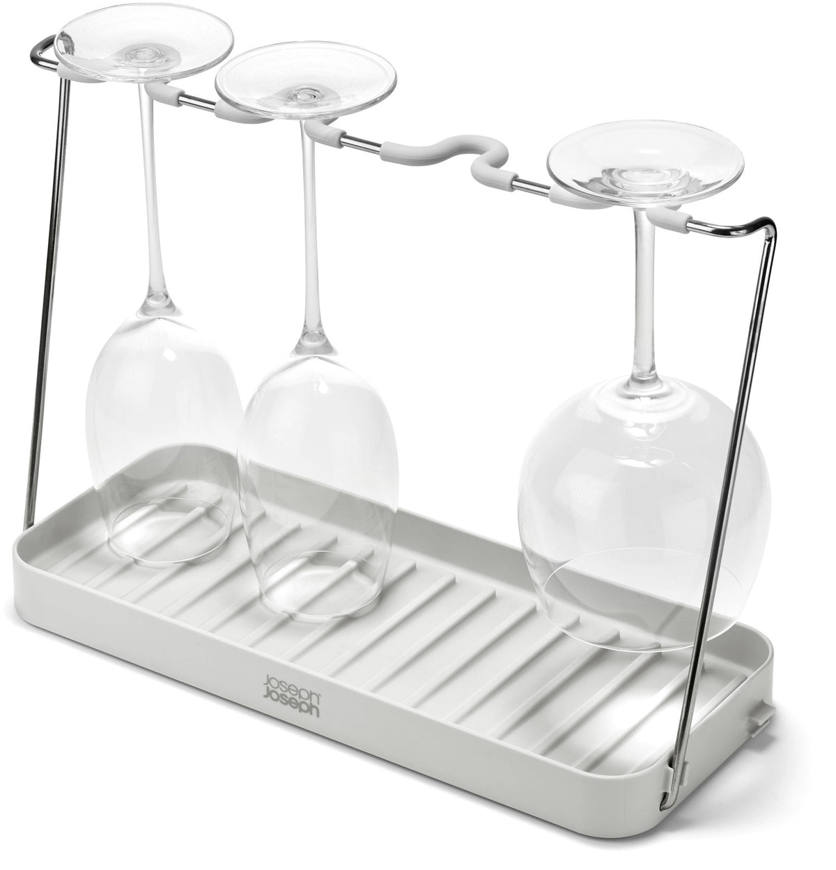 DrySmart Abtropfgestellt Weingläser in Grau präsentiert im Onlineshop von KAQTU Design AG. Abtropfgestell ist von Joseph Joseph