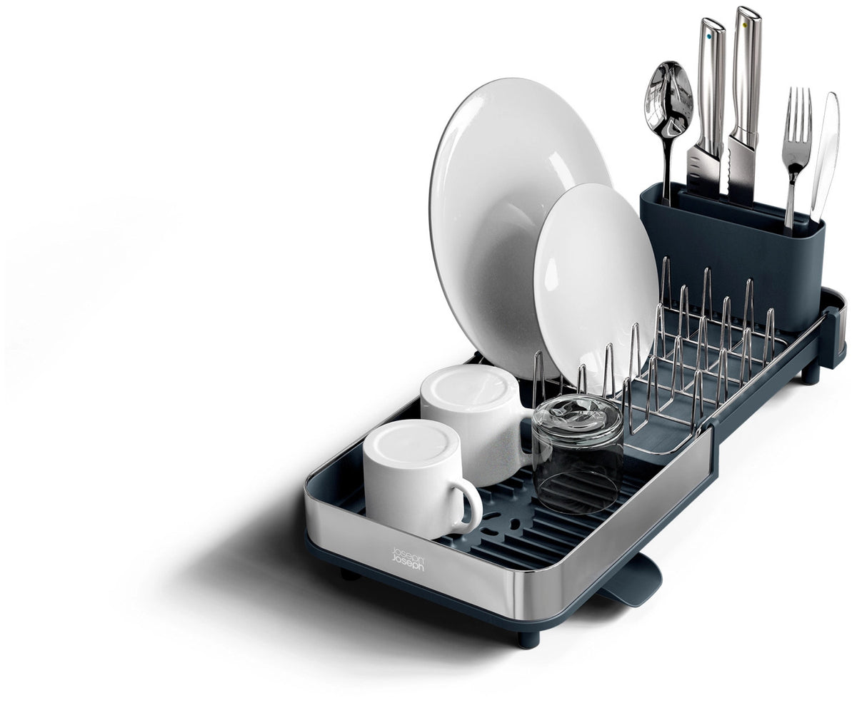 Extend Abtropfgestell ausziehbar Edelstahl in Grau präsentiert im Onlineshop von KAQTU Design AG. Abtropfgestell ist von Joseph Joseph