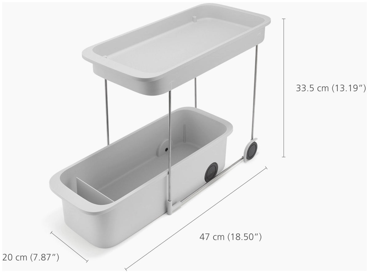 CupboardStore Putzschrank ausziehbar aus recycl. Kunststoff in Grau präsentiert im Onlineshop von KAQTU Design AG. Küchenhelfer ist von Joseph Joseph