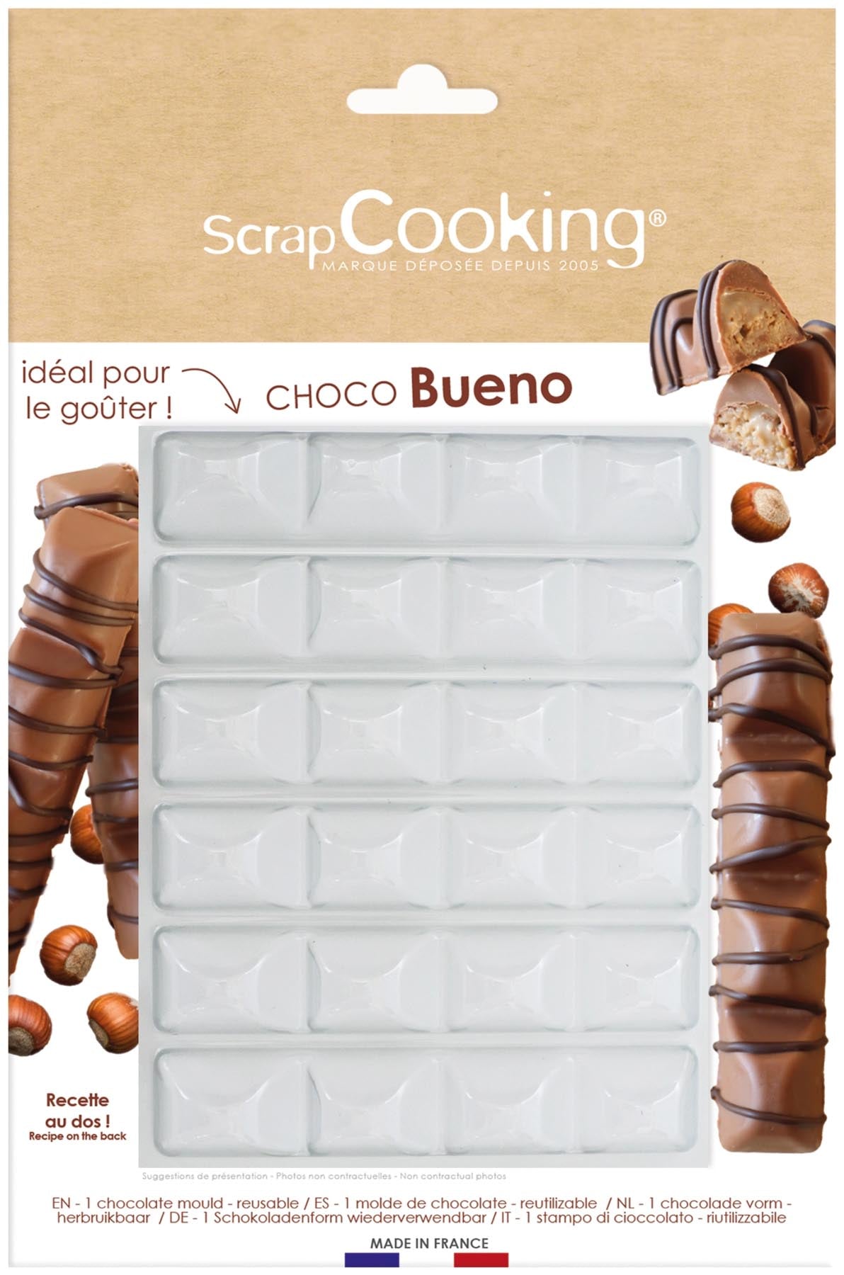 Giessform halbart für Schokolade Schoko Bueno in präsentiert im Onlineshop von KAQTU Design AG. Backutensilien ist von Scrap Cooking