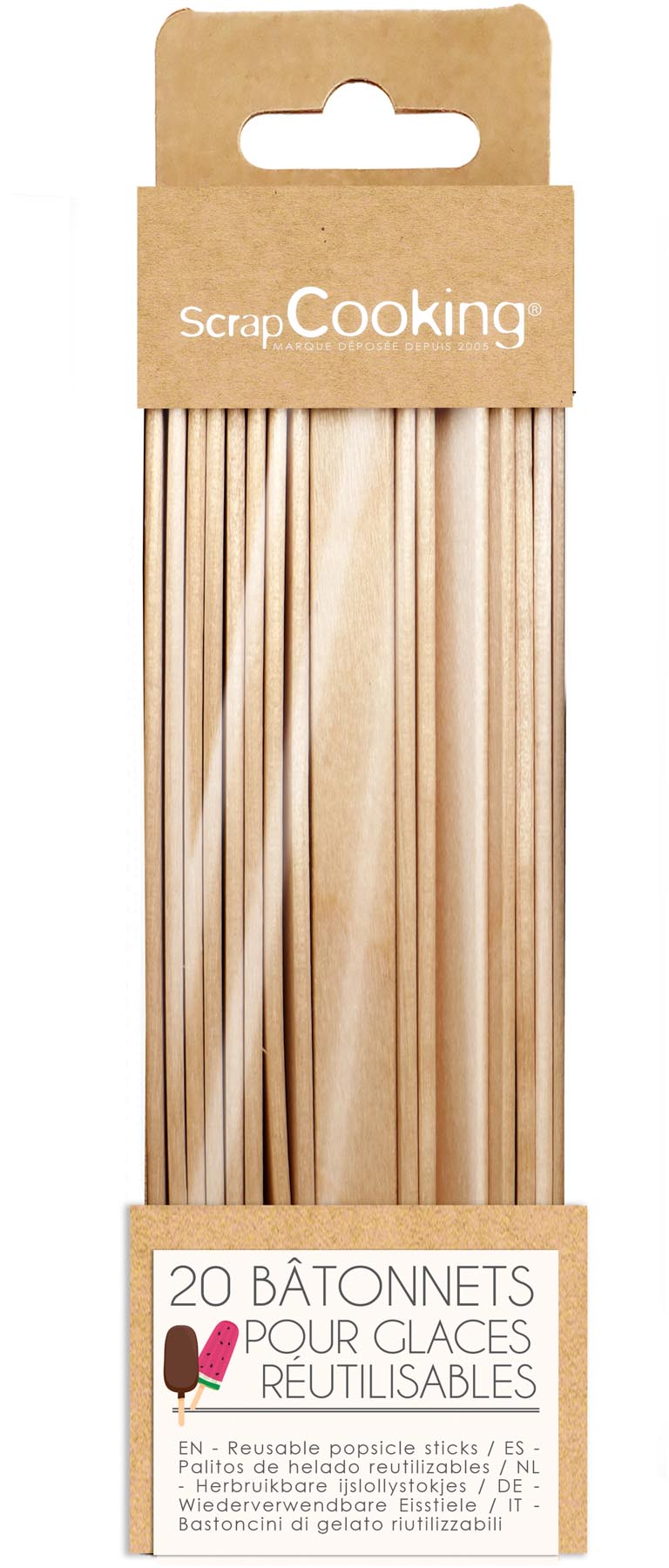 20er Set Glace Stiele in präsentiert im Onlineshop von KAQTU Design AG. Glacezubehör ist von Scrap Cooking