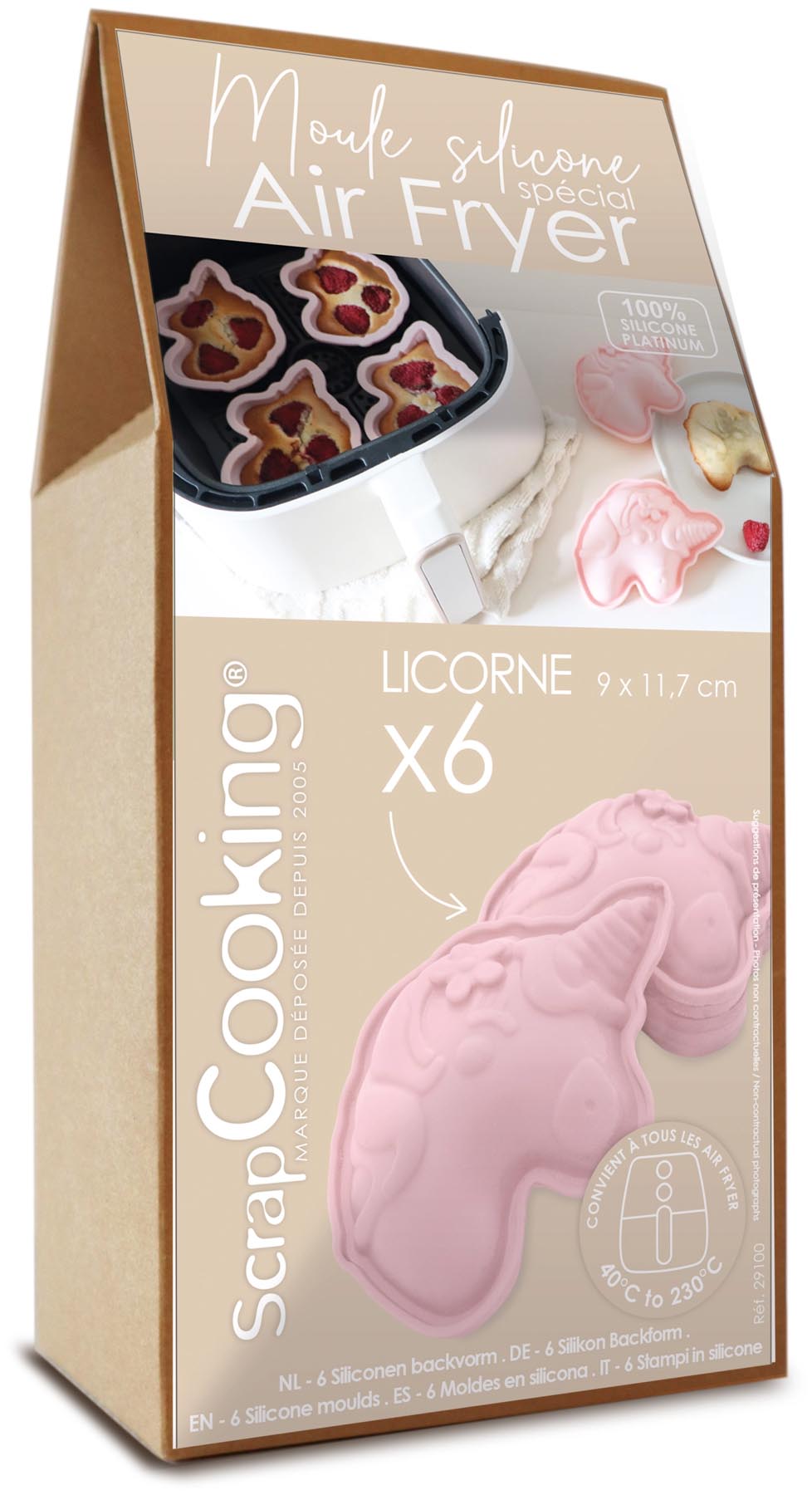 6er Set Backform für Heissluftfritteuse Einhorn in präsentiert im Onlineshop von KAQTU Design AG. Backform / Backblech ist von Scrap Cooking