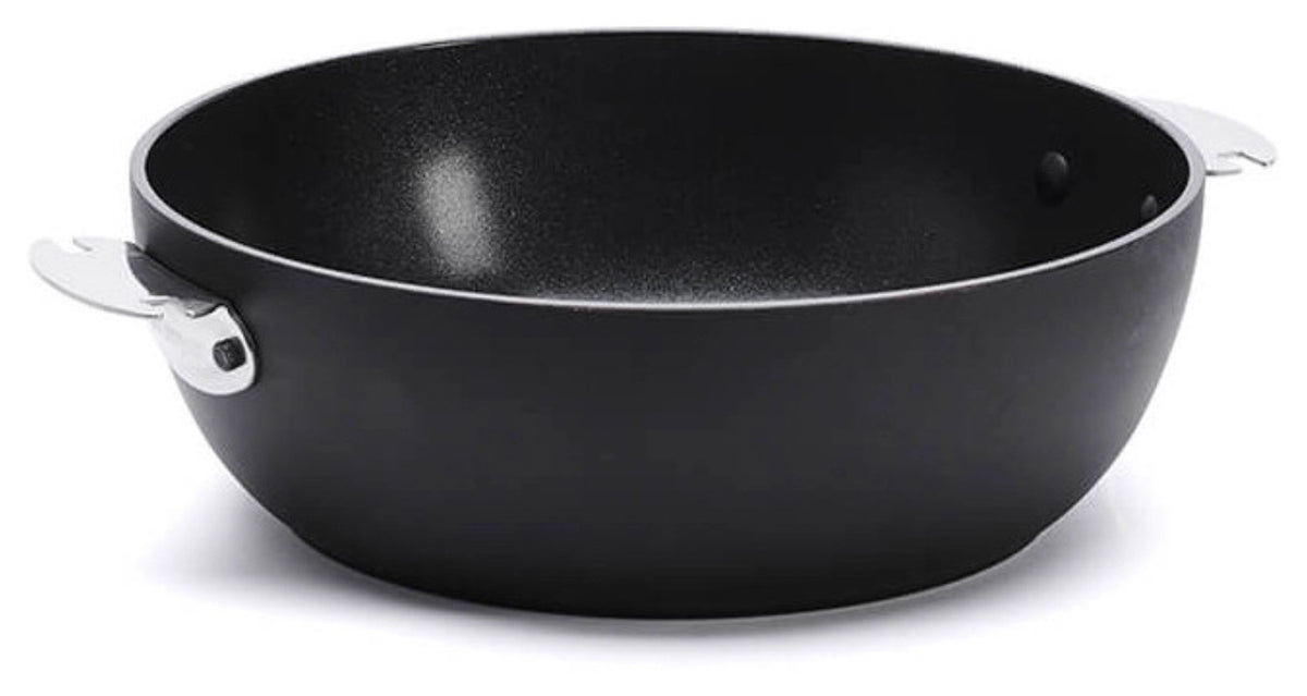 Ceranoa Loqy Sauteuse gewölbt D24cm Keramik in Schwarz präsentiert im Onlineshop von KAQTU Design AG. Bratpfanne ist von de Buyer