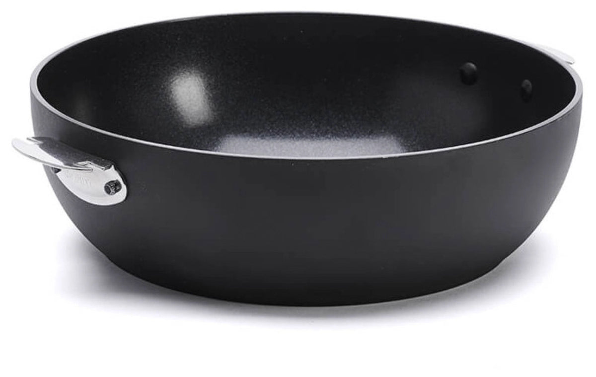 Ceranoa Loqy Sauteuse gewölbt D28cm Keramik in Schwarz präsentiert im Onlineshop von KAQTU Design AG. Bratpfanne ist von de Buyer