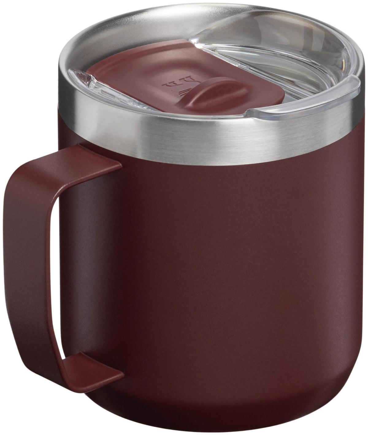 Braune Thermosflasche Stanley Everyday Camp Mug 0.35l coffee, breite kompakte Form