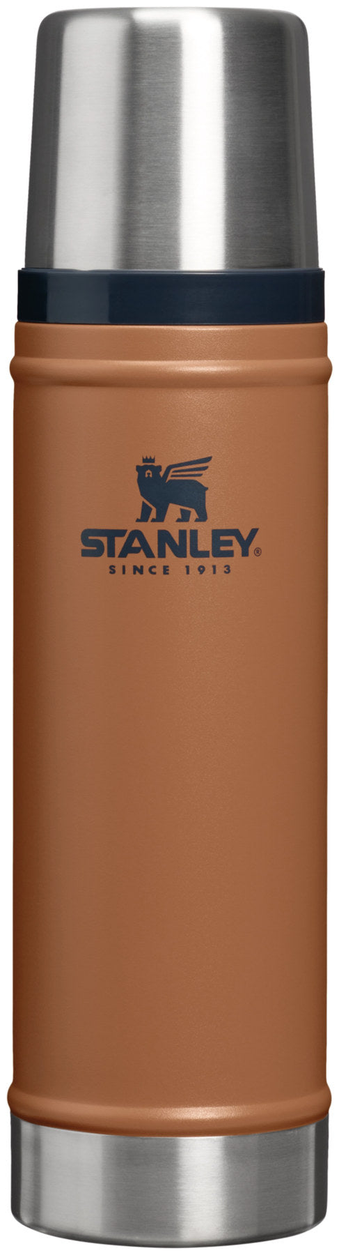 Braune Thermosflasche Legendary Classic in Toast von Stanley mit schlankem Flaschenkörper