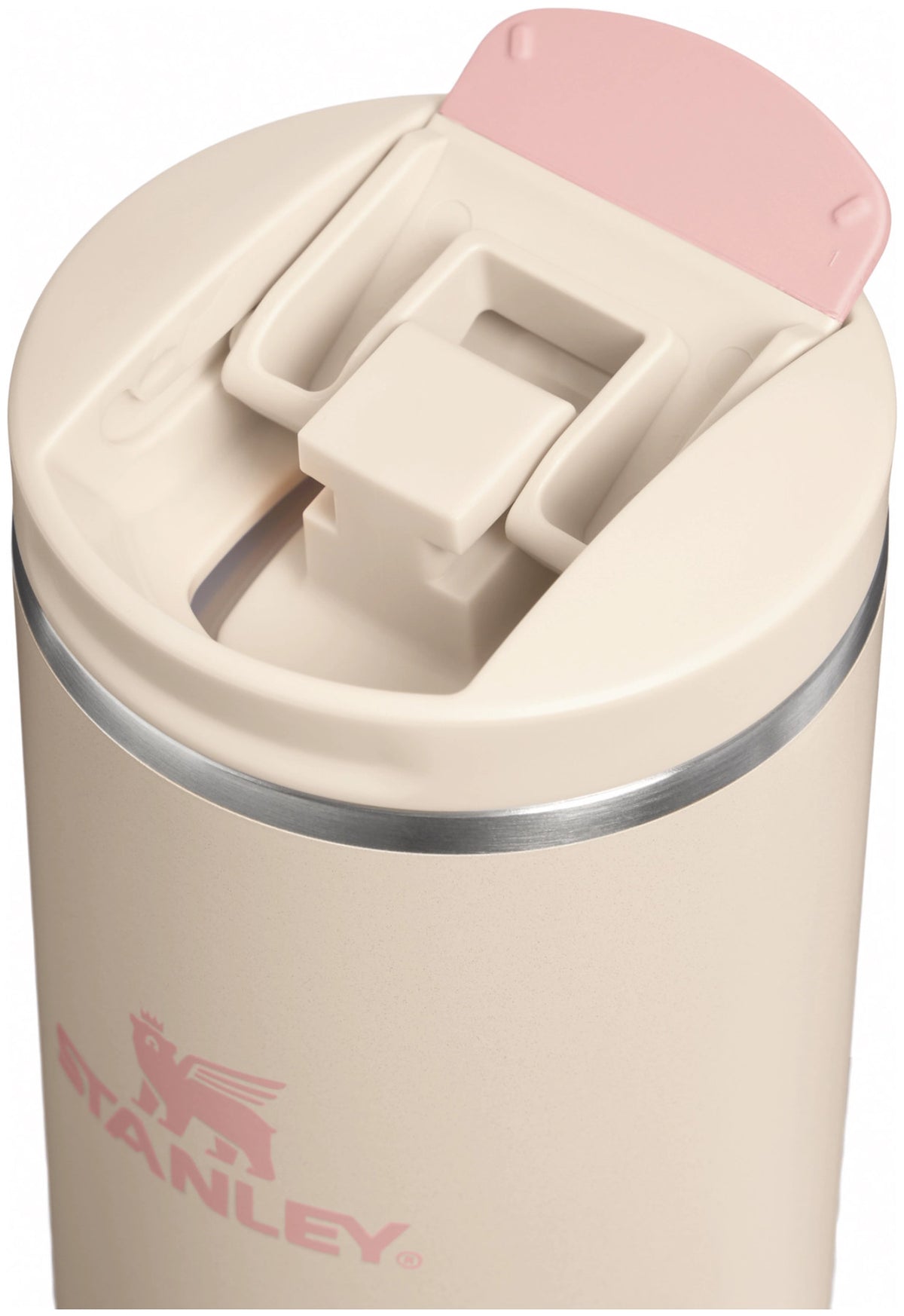 Beige Thermosflasche Transit FlipTop Becher champagne von Stanley in schlanker Form