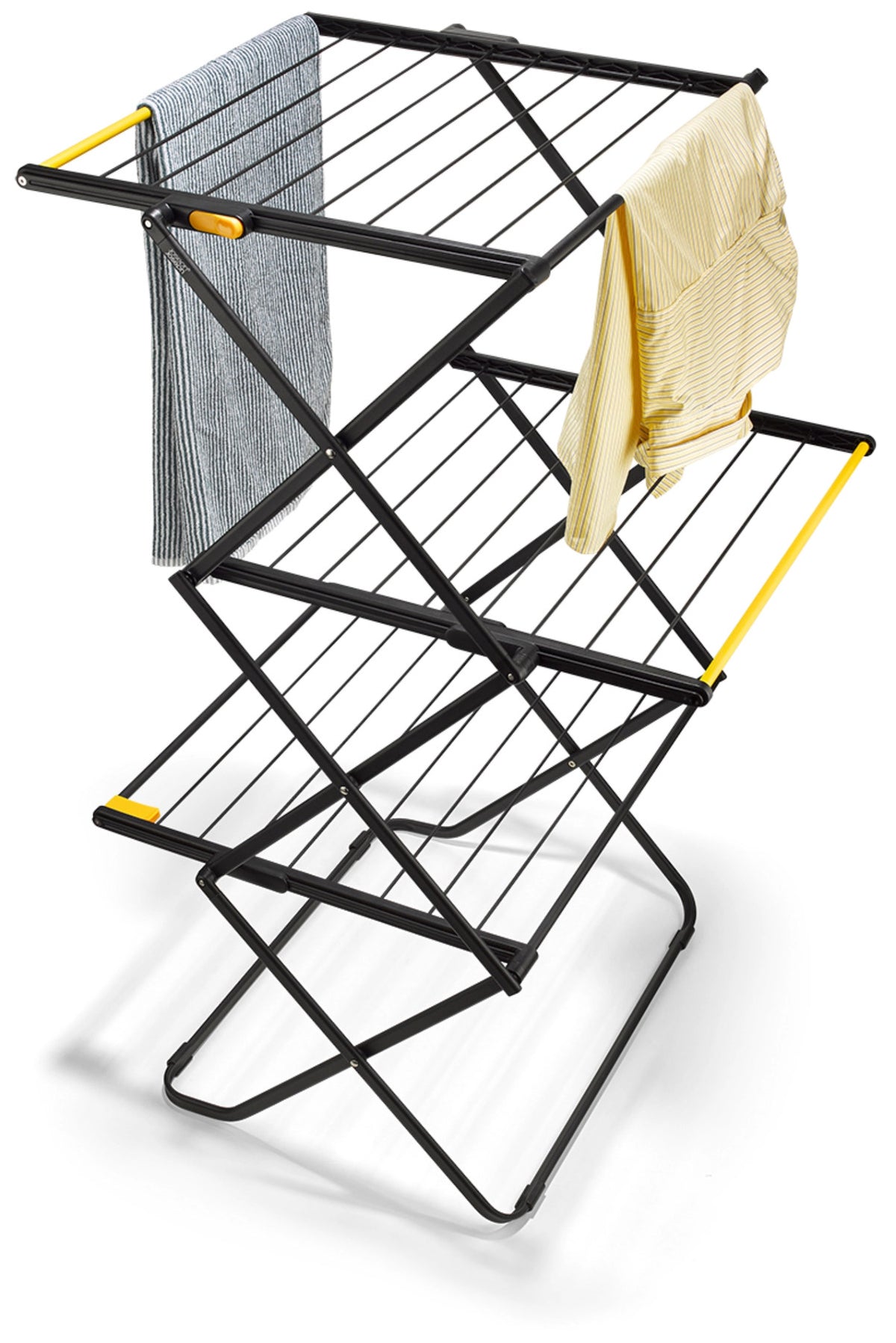 AirFrame 3-stufiger Wäscheständer in Schwarz präsentiert im Onlineshop von KAQTU Design AG. Wäscheständer ist von Joseph Joseph