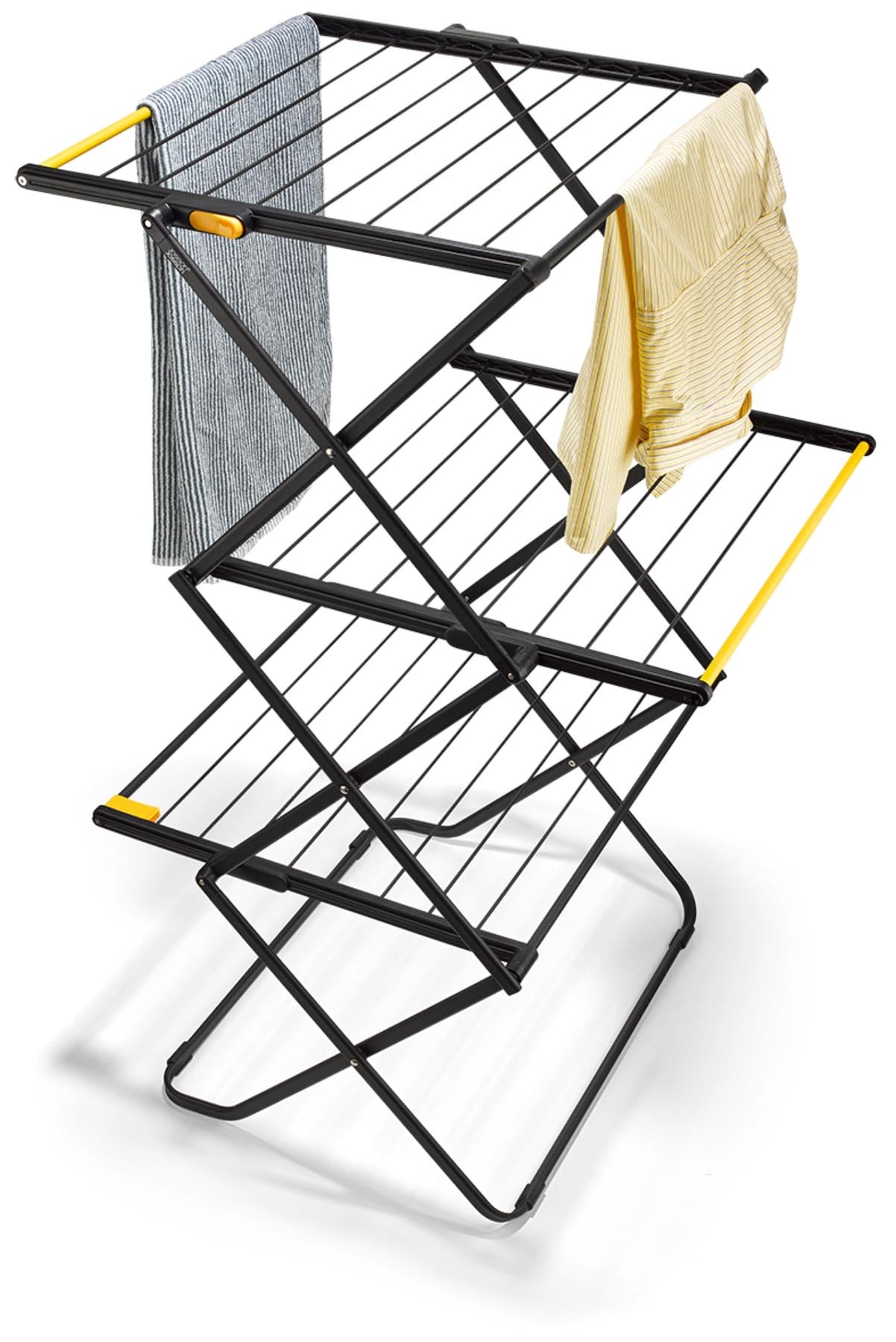 Praktischer 3-stufiger Wäscheständer AirFrame von Joseph Joseph, perfekt für effizientes Trocknen und flexible Einsatzmöglichkeiten in kleinen Räumen.
