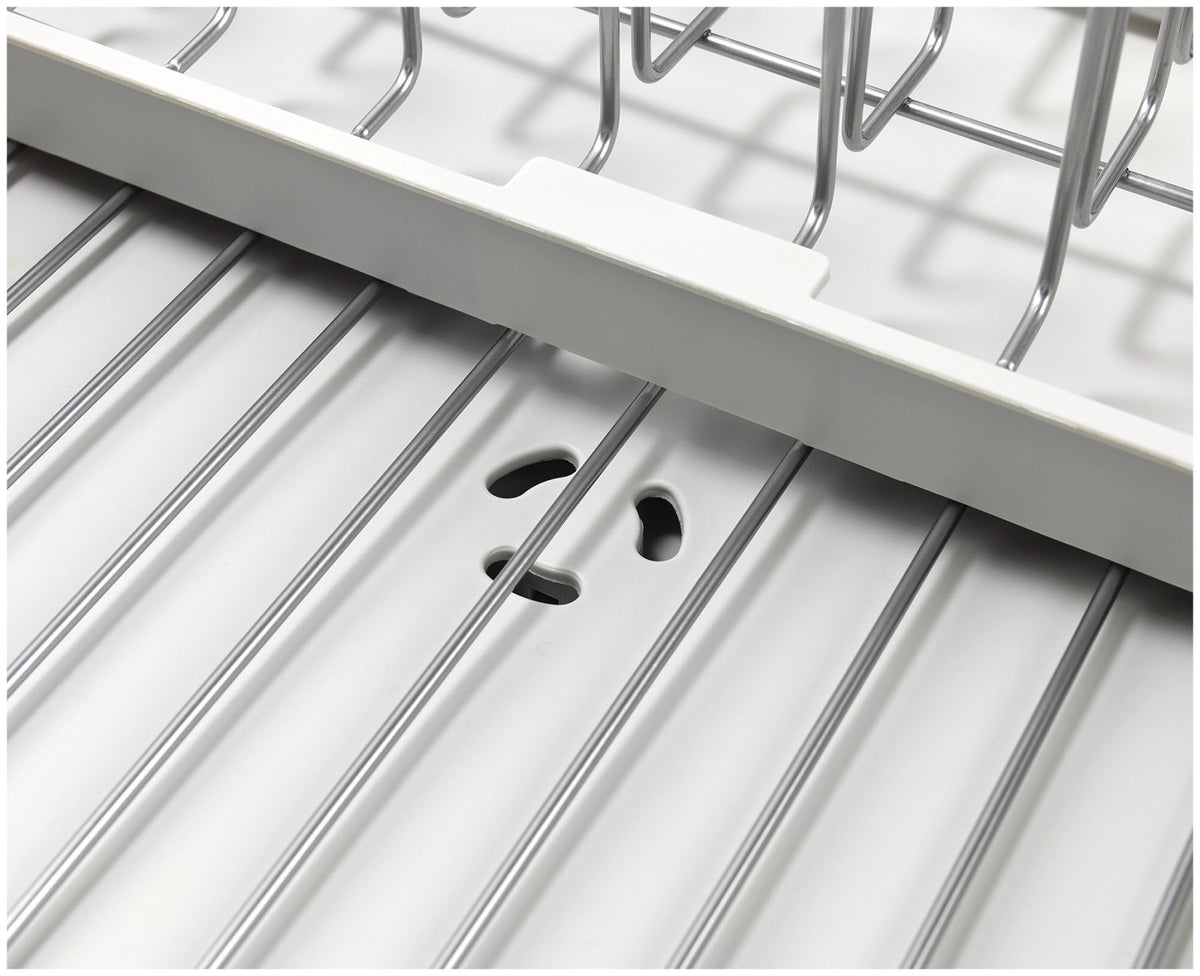 Extend Steel Plus Geschirrabtropfständer hellgrau in Grau präsentiert im Onlineshop von KAQTU Design AG. Abtropfgestell ist von Joseph Joseph