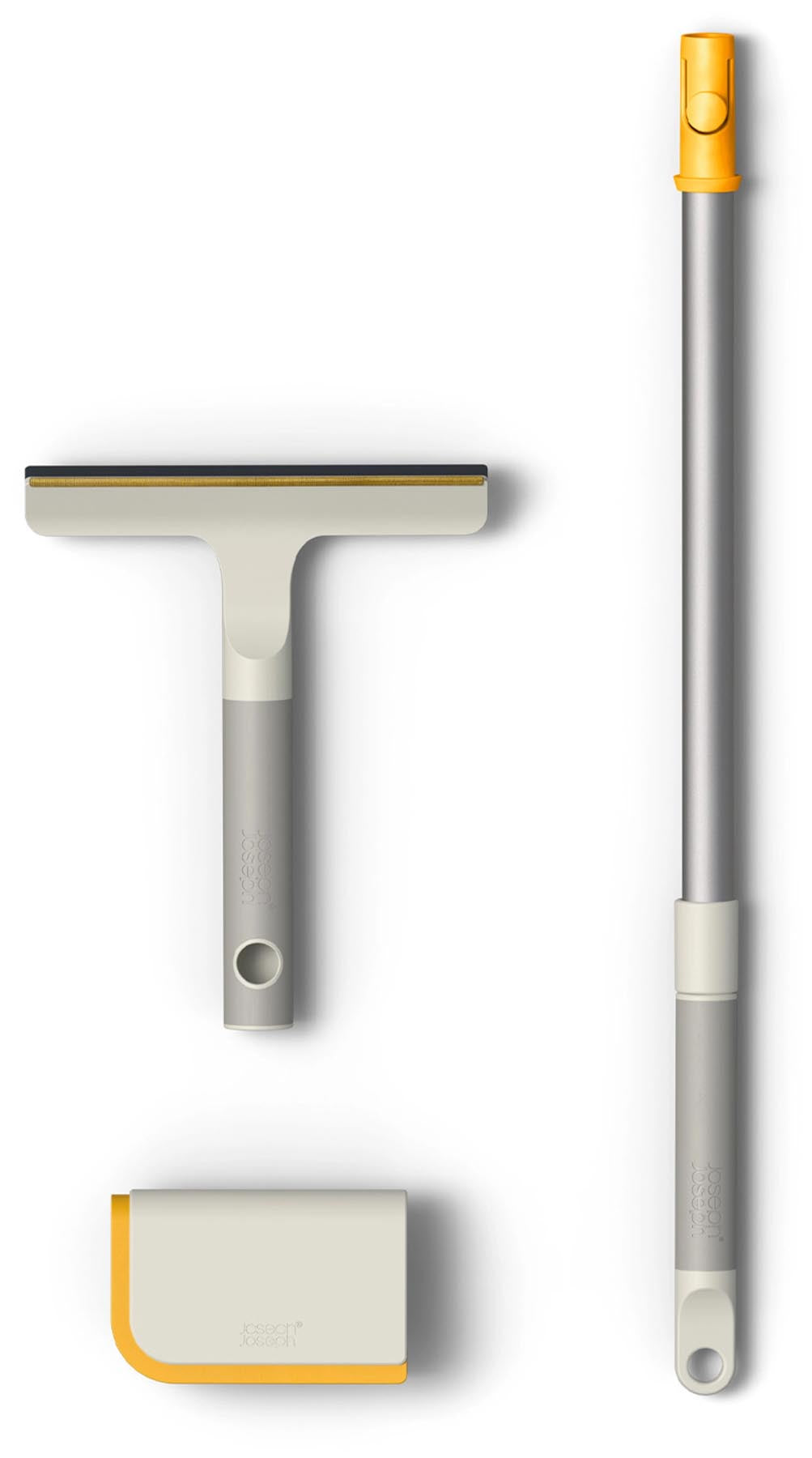 2er Set CleanTech Teppich- + Polsterreinigungsgadgets hellg. in Grau präsentiert im Onlineshop von KAQTU Design AG. Besen ist von Joseph Joseph