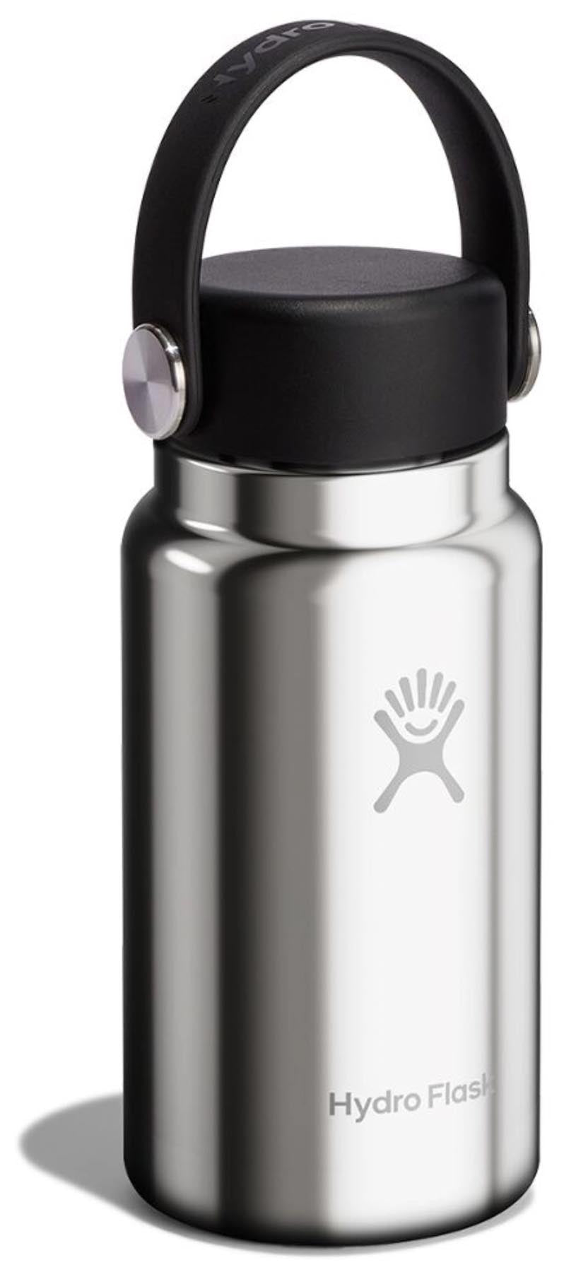 Stylische 200ml Trinkflasche in Silber von Hydro Flask, ideal für Reisen und sorgt für optimale Temperaturhaltung von Getränken.