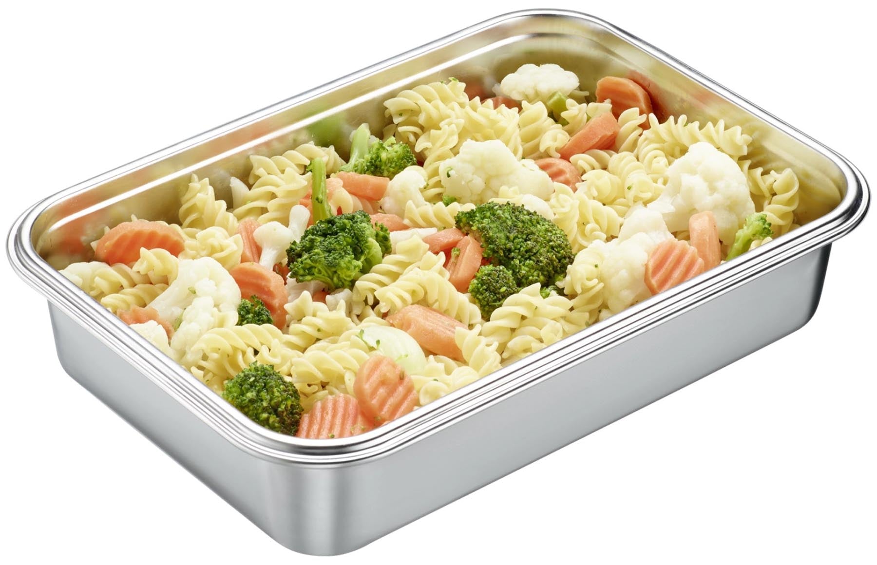 Edelstahl Lunchbox von Westmark mit 2500ml Volumen, ideal für die sichere Aufbewahrung und den Transport von Mahlzeiten und Snacks.