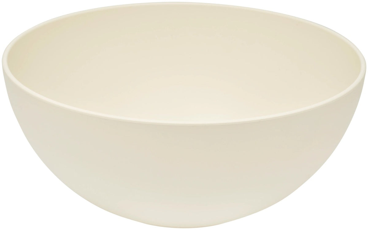 Runde weisse Schüssel aus Biopolymer-Material mit schlichter, klarer Form, Durchmesser 25.4 cm, Höhe 11 cm, von MAGU.