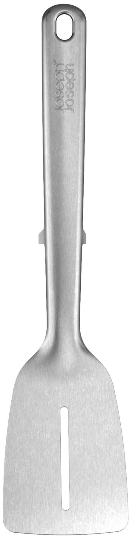5-teiliges Utensilienhalter-Set aus Edelstahl in Silber: Kochlöffel, Schlitzwender, Spaghettizange, Schöpfkelle, Grillzange auf drehbarem Karussell.