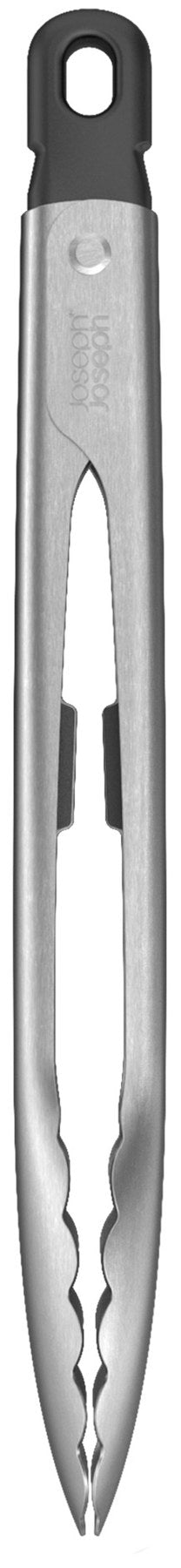 5-teiliges Utensilienhalter-Set aus Edelstahl in Silber: Kochlöffel, Schlitzwender, Spaghettizange, Schöpfkelle, Grillzange auf drehbarem Karussell.