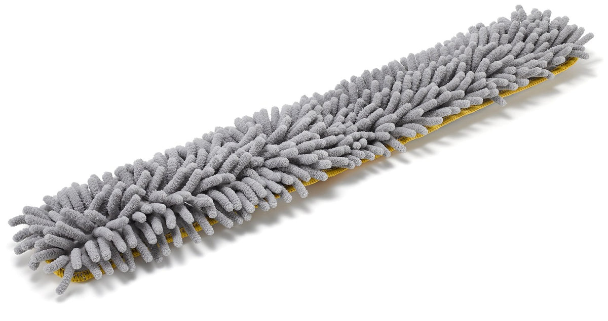 Graues Ersatzpad für Wischmopp von Joseph Joseph in Chenille-Optik, längliche rechteckige Form, passend für CleanTech Bodenstaubwedel.