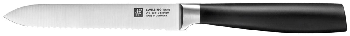 Zwilling Crave Universalmesser mit 13cm Klinge, Wellenschliff, ergonomischem Griff, mehrfarbig, aus Solingen gefertigt, Küchenmesser.