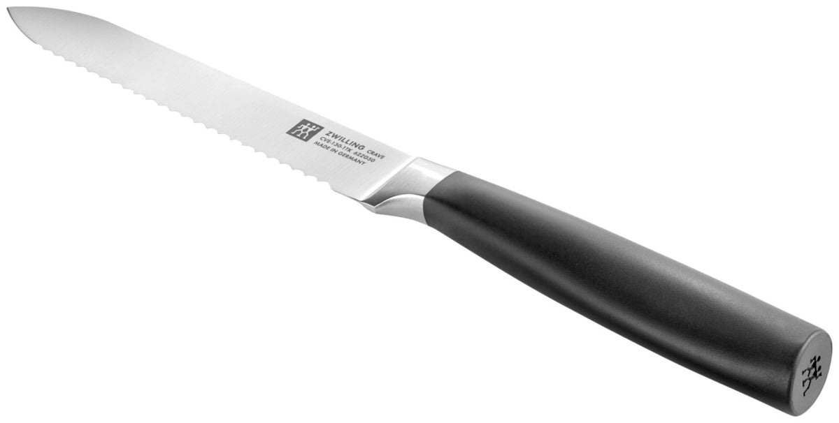 Zwilling Crave Universalmesser mit 13cm Klinge, Wellenschliff, ergonomischem Griff, mehrfarbig, aus Solingen gefertigt, Küchenmesser.