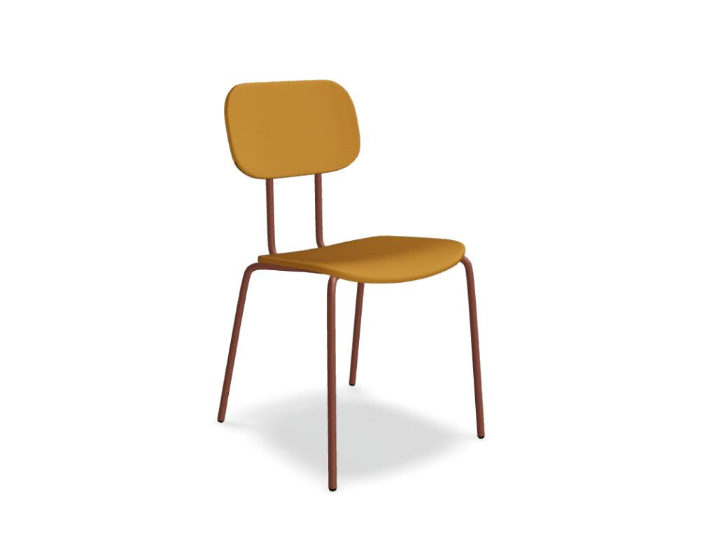 New School N1N01F Stuhl von Mdd mit Polstersitz und 4-Bein-Gestell, modernem Design für Büro, Meetingraum oder Essbereich