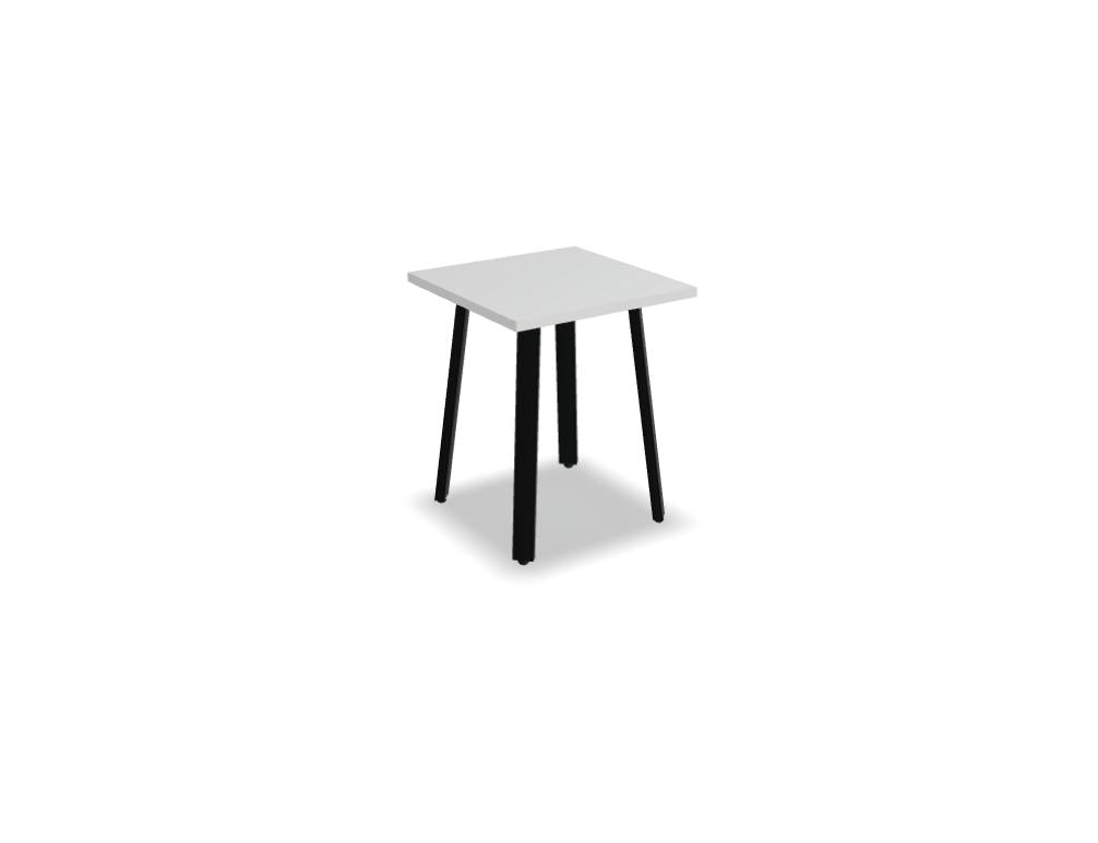 Bild eines modernen Kaffeetischs Ogi A PLF63 von Mdd in heller Holzoptik, runde Form, schlanke Beine, stilvoller Esstisch-Look, perfekte Ergänzung für Wohnzimmer.