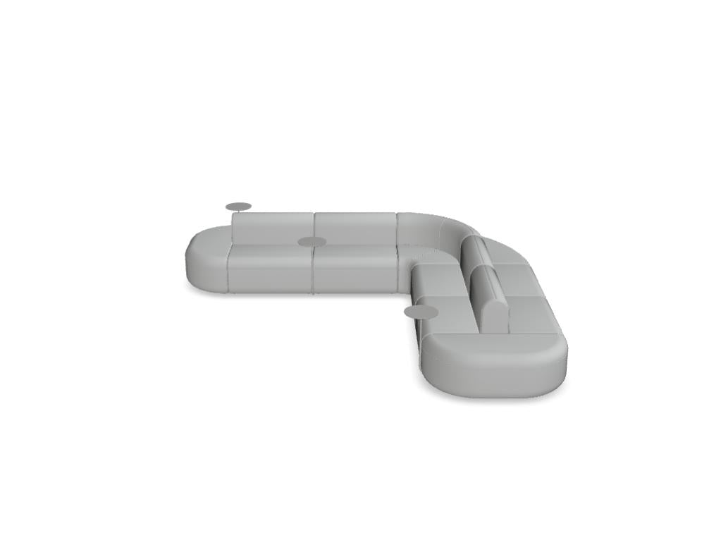 Bild des Artiko AT25 - doppelseitiges Sofa der Marke Mdd, in ruhigem, modernen Design mit hellen Bezügen, großzügigem Sitzkomfort und modularer Struktur.