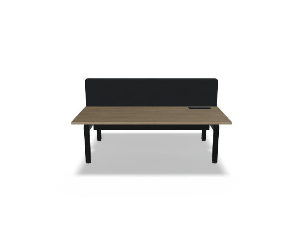 Ogi Drive Bench BOD818 Doppelschreibtisch von Mdd, elektrisch höhenverstellbar mit zwei Motoren und zentraler Kabelschiene