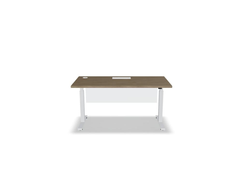 Elektrisch höhenverstellbarer Schreibtisch Ogi Drive BOD547 von MDD, zwei Motoren, elegantes Gestell, stabile Arbeitsfläche, moderner Bürokomfort