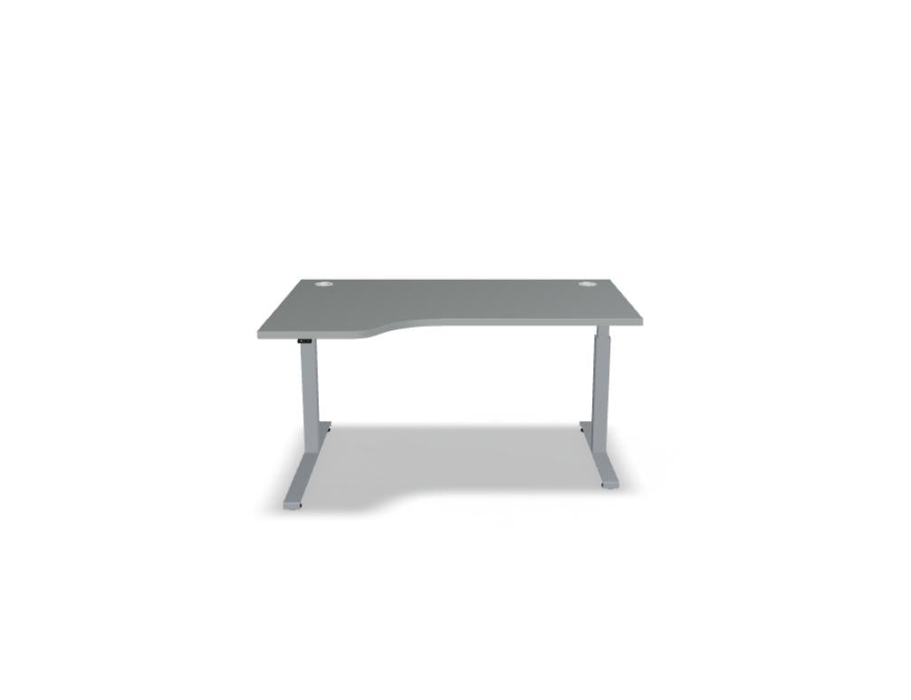 Elektrisch höhenverstellbarer Schreibtisch Ogi Drive BODK54 von MDD, zweimotoriges Gestell, robuste Arbeitstischfläche, modernes Design, höhenverstellbar für ergonomisches Arbeiten