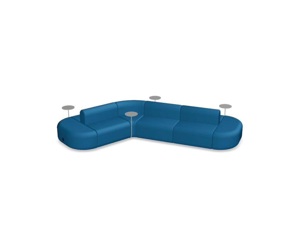 Bild eines modernen, doppelseitigen Sofas Artiko AT39 von MDD in warmen Beigetönen, wohnliches Lounge-Feeling, elegantes Design, bequeme Sitzfläche, ideal für Wohnzimmer.