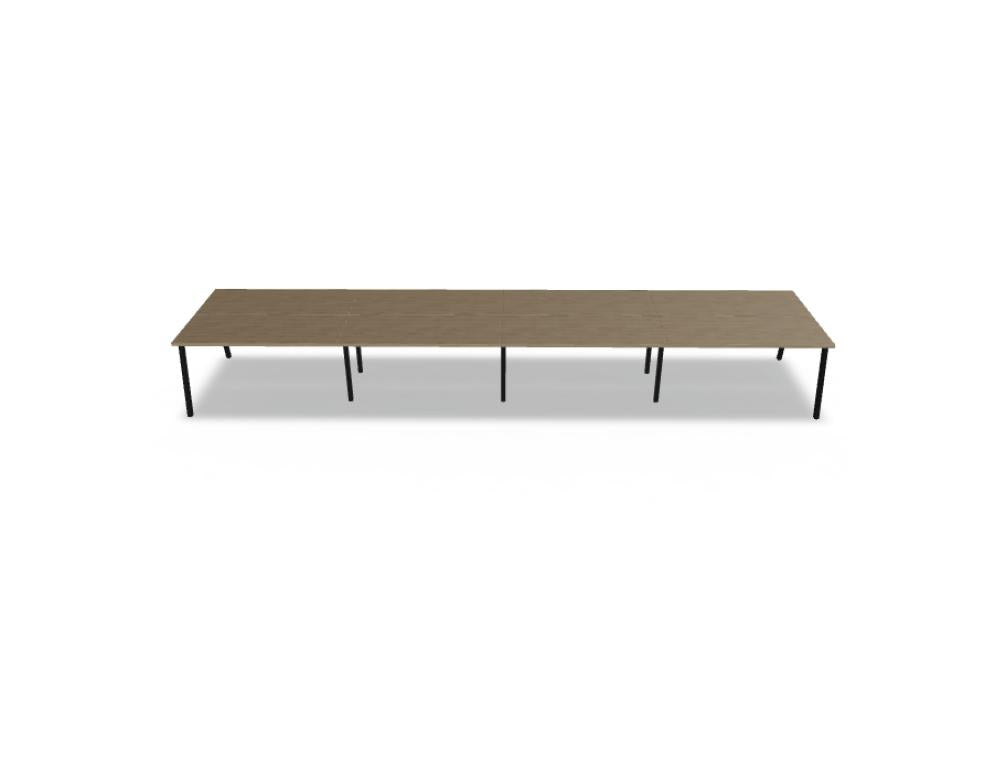 Ogi M Bench BOM54E4 Doppelschreibtisch von Mdd mit geteilter Arbeitsfläche, Kabelmanagement und modernem Bürodesign