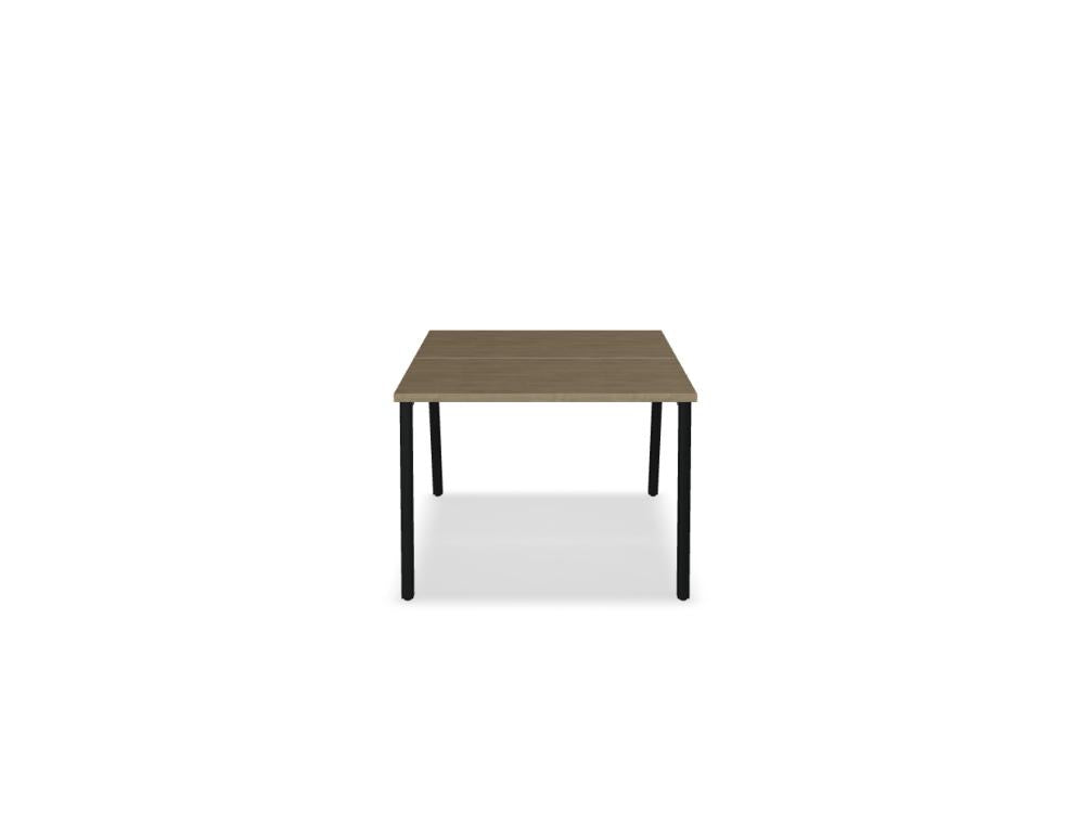 Ogi M Bench BOM50 Doppelschreibtisch von Mdd mit zwei Arbeitsplätzen und minimalistischem Gestell für moderne Büros