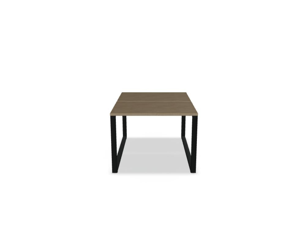 Ogi Q Bench BOQ40 Doppelschreibtisch von Mdd mit heller Platte und robustem Gestell, ideal für moderne Teamarbeitsplätze