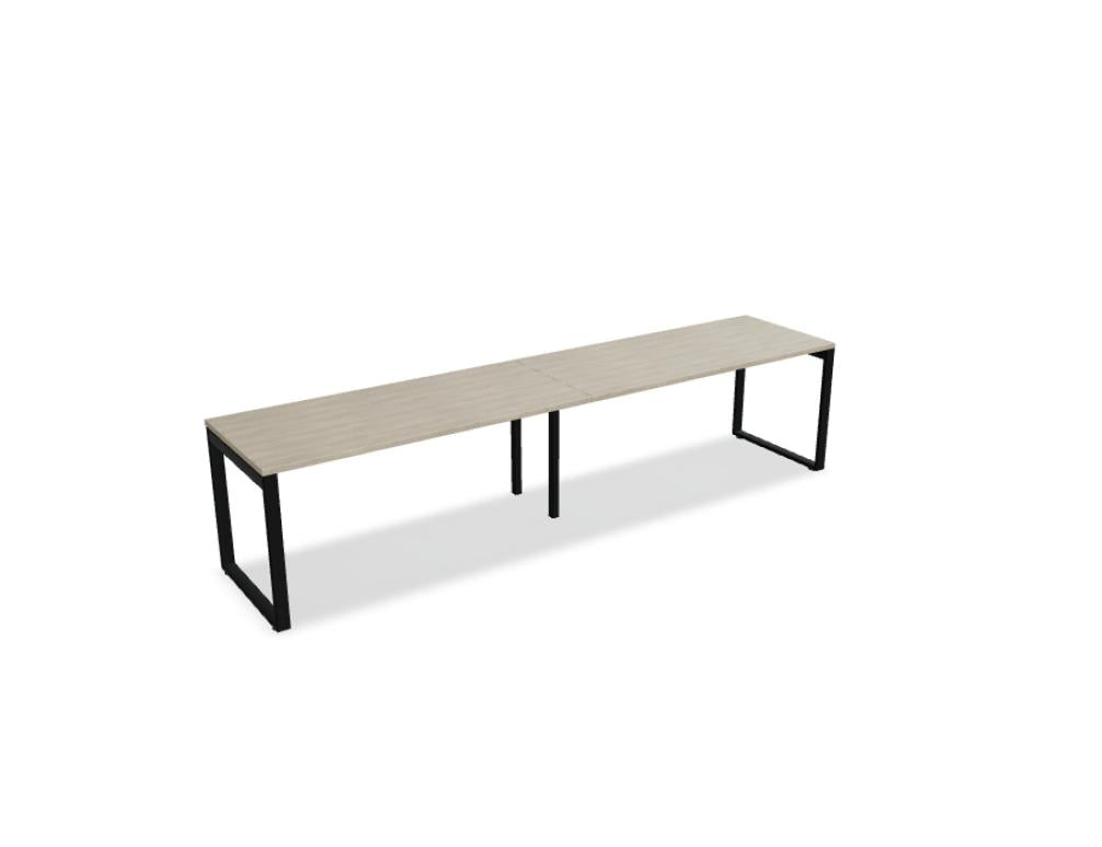 Ogi Q BOQ26E2 Schreibtisch aus der Kollektion von Mdd: modernes, kompaktes Design mit schlichtem Metallgestell und glatter Holzoberfläche, ideal für Home-Office und kleine Räume.