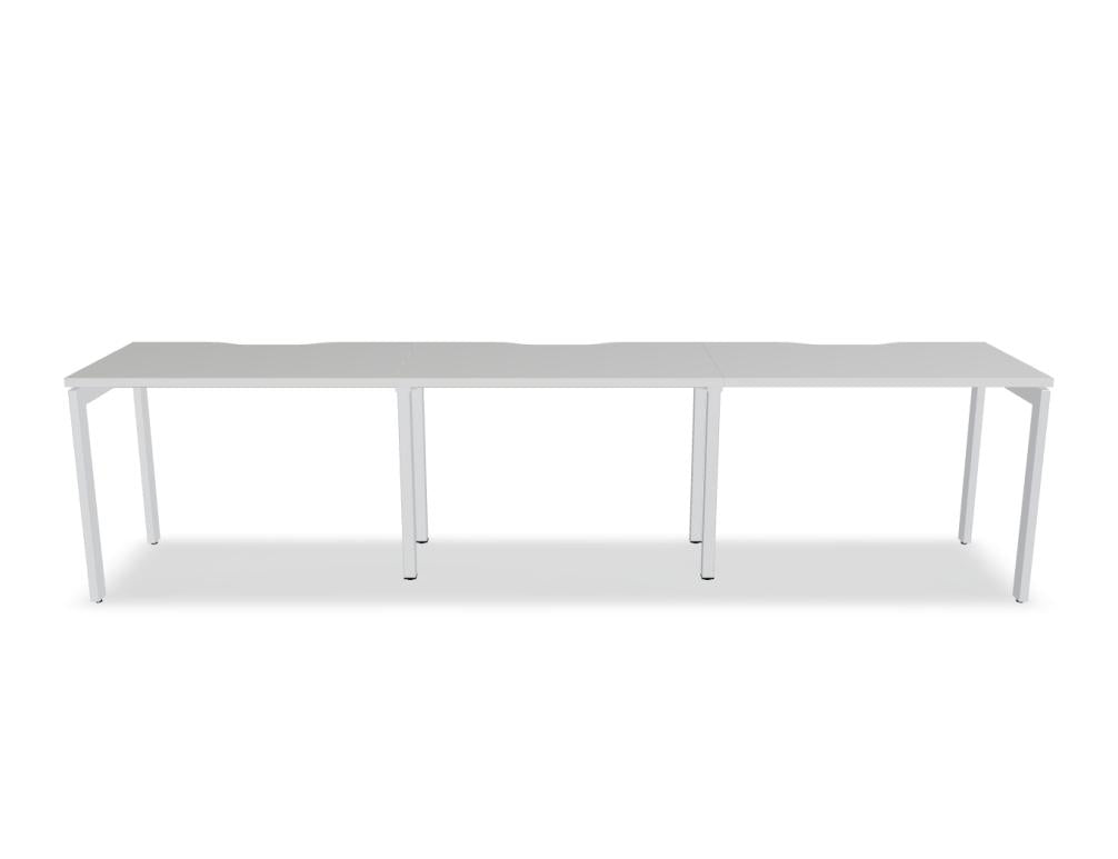Mdd Ogi U BOU10E3 Schreibtisch mit modernem U-Gestell, heller Tischplatte und geradlinigem Design fürs Büro