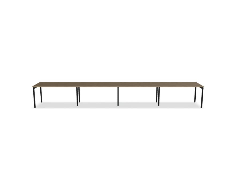 Mdd Ogi U BOU20E4 Schreibtisch mit schlichtem Design, hellem Holzdekor und U-förmigem Gestell fürs moderne Büro
